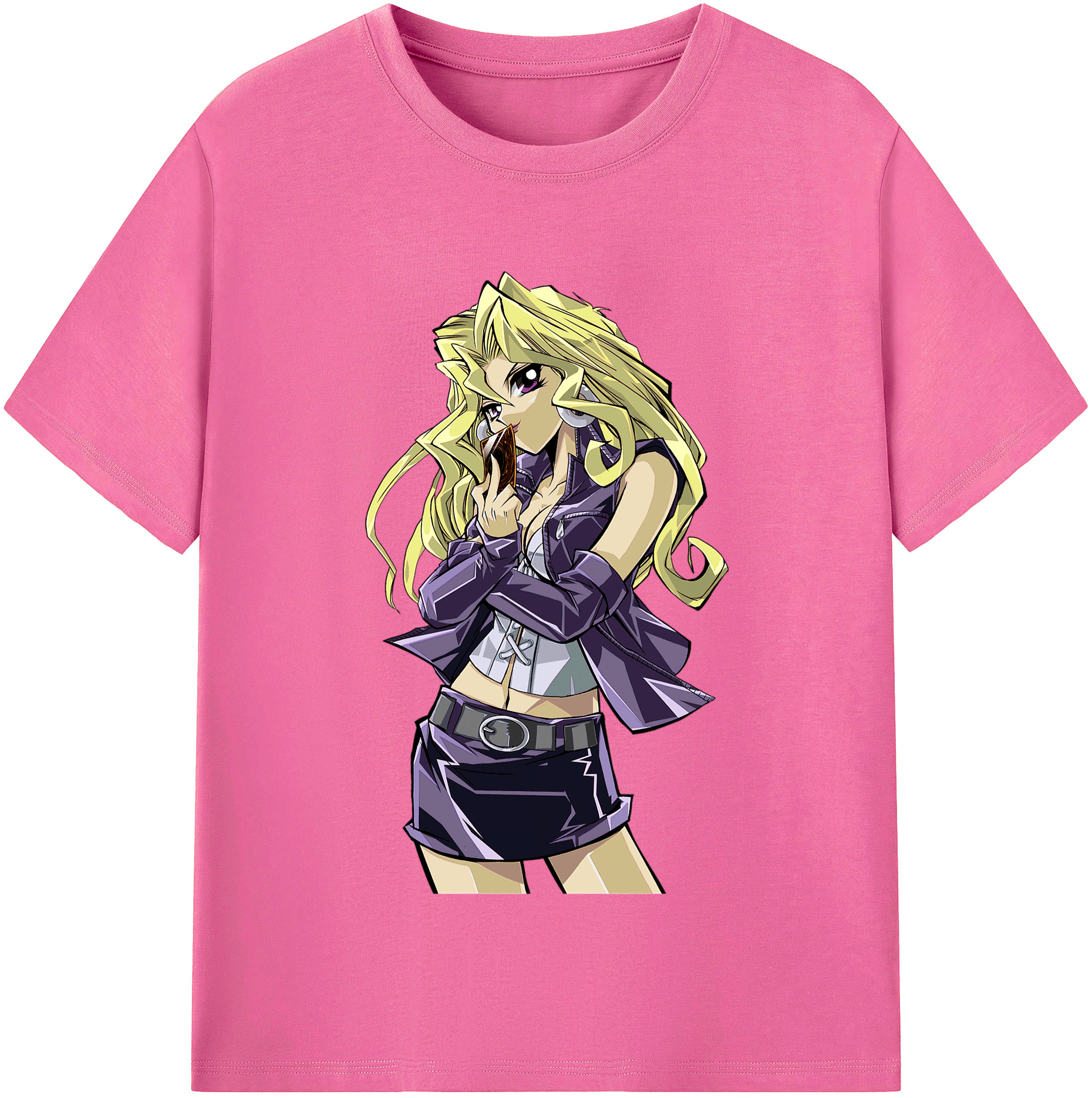 （画像用） 遊☆戯☆王 Yu-Gi-Oh! レディースカジュアルプリントTシャツ（綿100％）